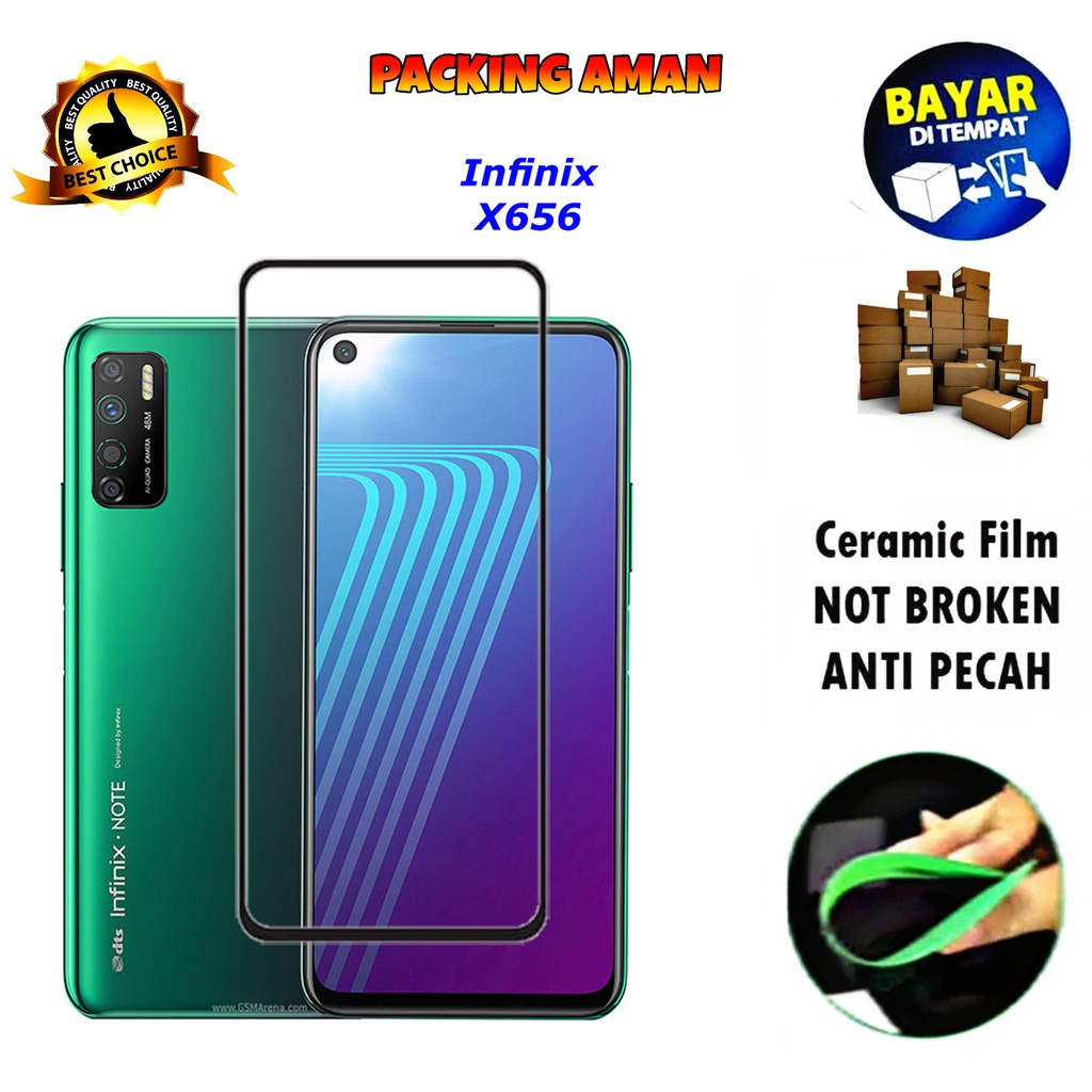 Tempered Glass Infinix X656 FULL COVER FULL SCREEN Ceramic Film Anti Gores