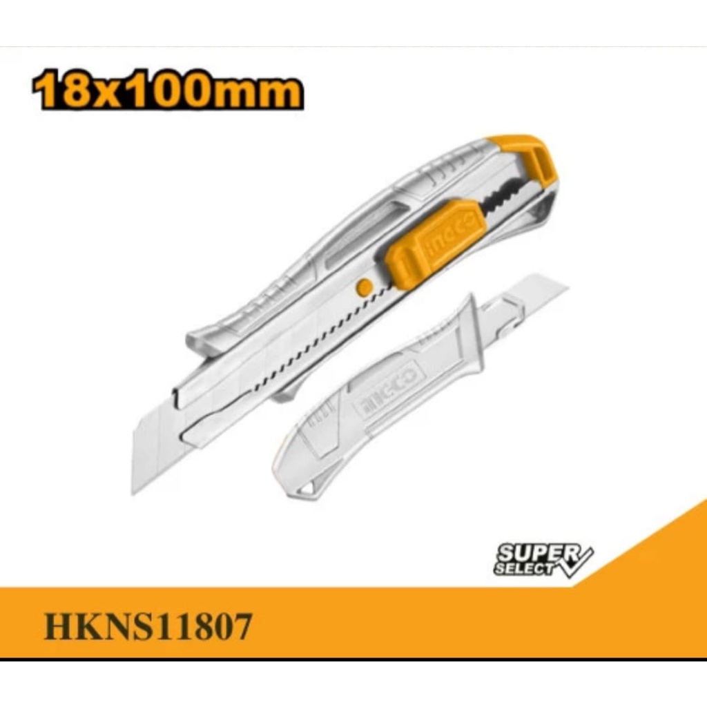 

lie766 Pisau Cutter Besar AutoLock (18mm) INGCO HKNS11807 Pemotong Kertas