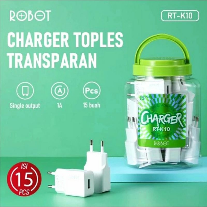 [COD] KEPALA CHARGER CARGER ADAPTOR ROBOT RT-K10 ORIGINAL / BATOK CASAN HP