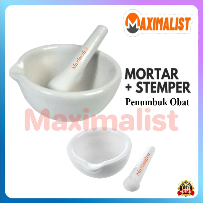 Mortar and Pestle 6 8 10 13 dan 16 cm - Alat Penumbuk Obat 6 cm / 8 cm / 10 cm / 13 cm / 16cm - Lump