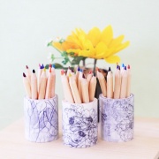 

Floral DIY Masking Tape and Coloring Pencils Set