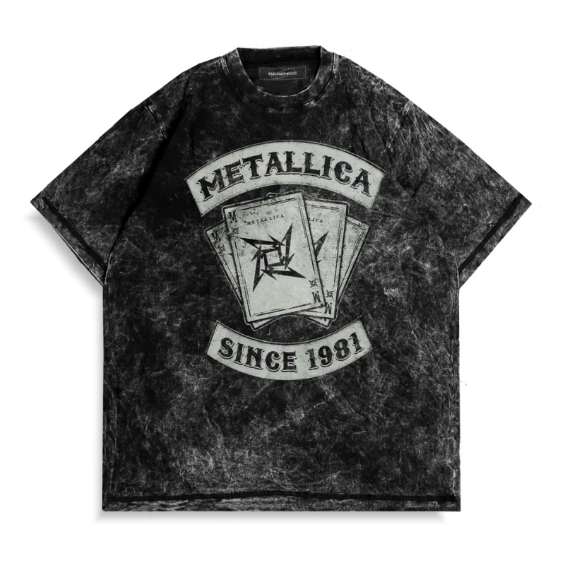 METALLICA 1981 - Washing T-Shirt - T-Shirt Washing Oversize - Kaos Washing Pria - Kaos Cewe Cowo - Kaos Washing Oversize - Baju Kaos