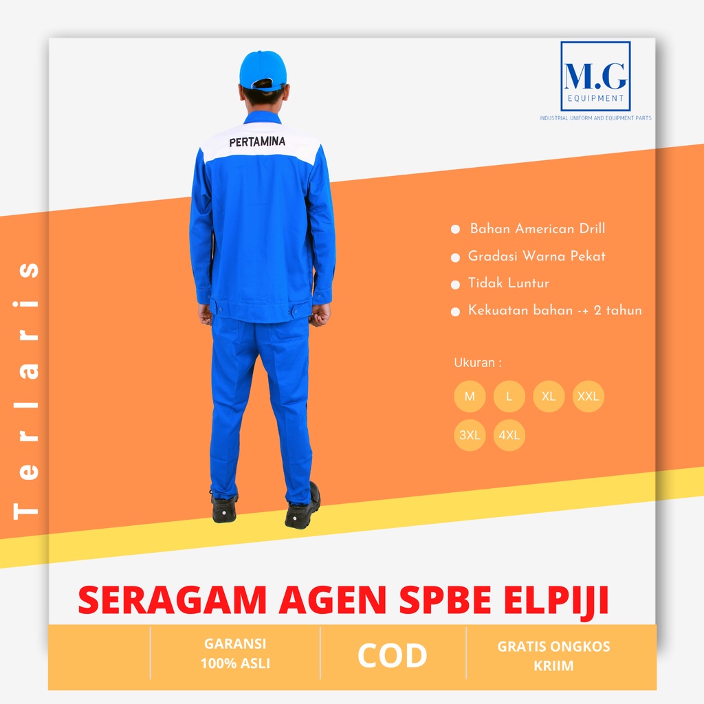 Setelan Baju Seragam Elpiji SPBE Lengan Panjang