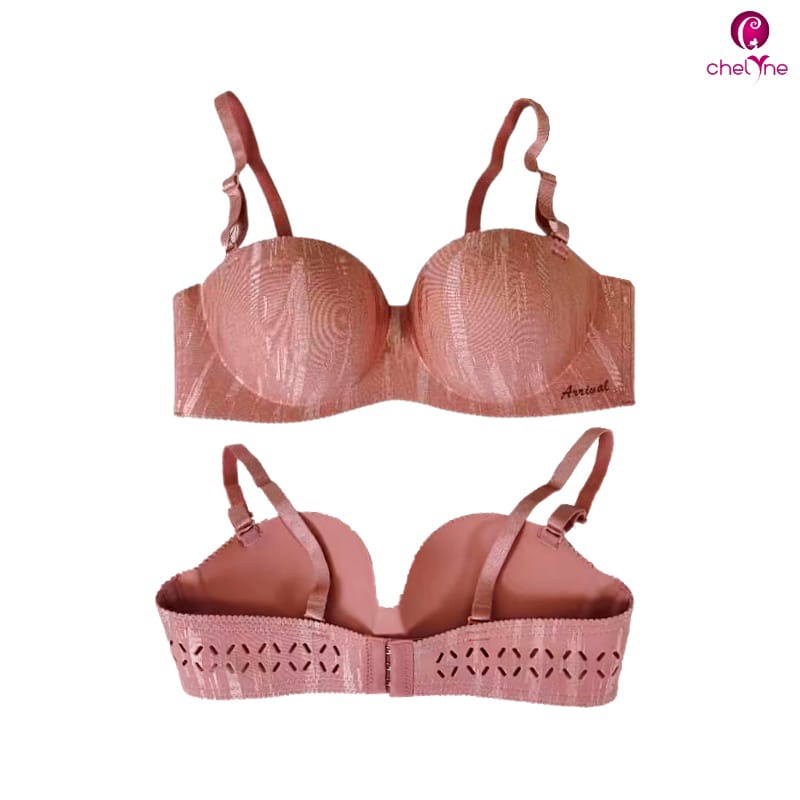 BH Chelyne 2298  Seamless Premium Push-Up Bra Half Cup dengan NON-SLIP DESIGN - Tanpa Kawat Penyanggah 34/38