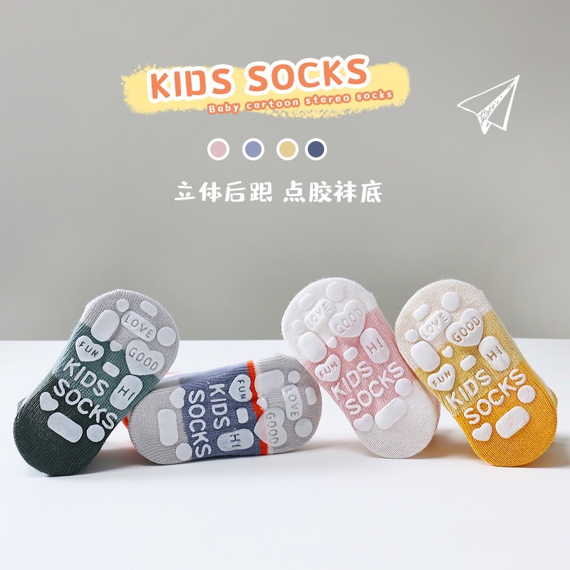 Kaos Kaki Anak Bayi Balita Import Model Antislip Love Good Fun Hi / Socks