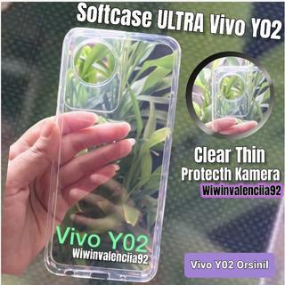 BAGUS!! Case Bening Vivo Y02 Y02T Y02s Y16 Y22 Y35 Y36 5G 4G Y15 Y15s Y01 Y75 T1 T1Pro Softcase Putih Transparan/Silikon Casing Belakang Super Thin Protecth-Ada Pelindung Kamera(Lensa Camera)/Soft Protection Anti Jamur S Y s 4G 5G PRO Plastik Karet CLEAR