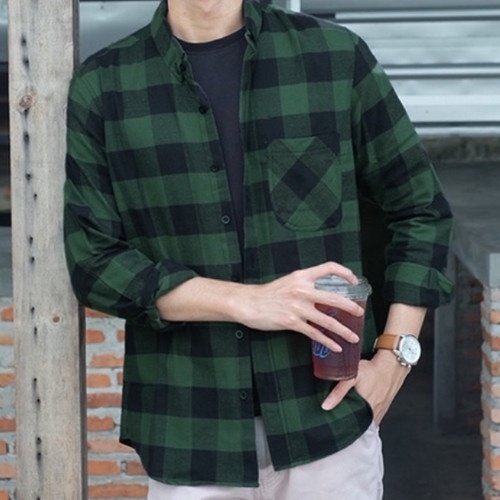 Kemeja Flanel Pria Ukuran Jumbo XXL, XXXL, XXXXL Motif Kotak Kotak Lengan Panjang/kemeja pria dewasa