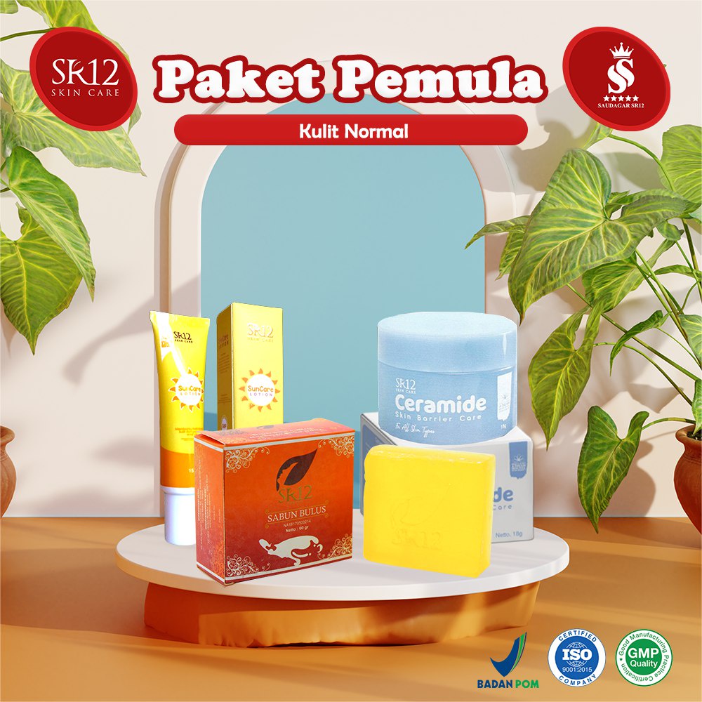 Paket pemula hemat Sr12 Memperbaiki skin barrier kulit Mencerahkan kulit Merawat Bpom