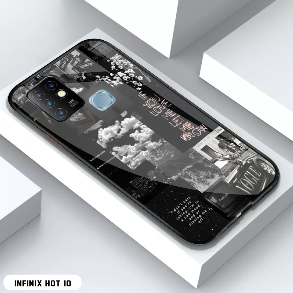 [COD]Promo Case Infinix Hot 10/10 Play Casing Hp Motif Aesthetic Hitam Gambar Custom Desain Kekinian