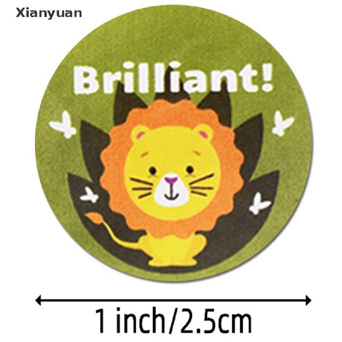 

Xianyuan 500Pcs / Set Stiker Motivasi Motif Kartun Hewan Lucu Untuk