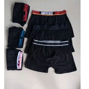 CD boxer pria isi 6 pcs hitam