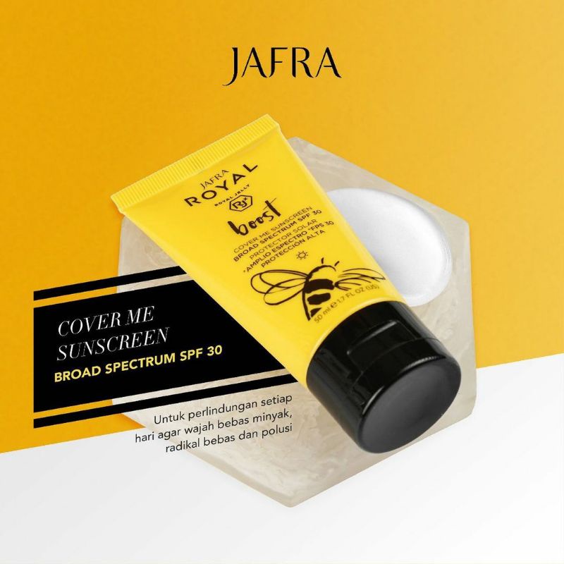Jafra Travel Size Mini Tube Royal Jelly Boost Cover Me Sunscreen Broad Spectrum SPF 30