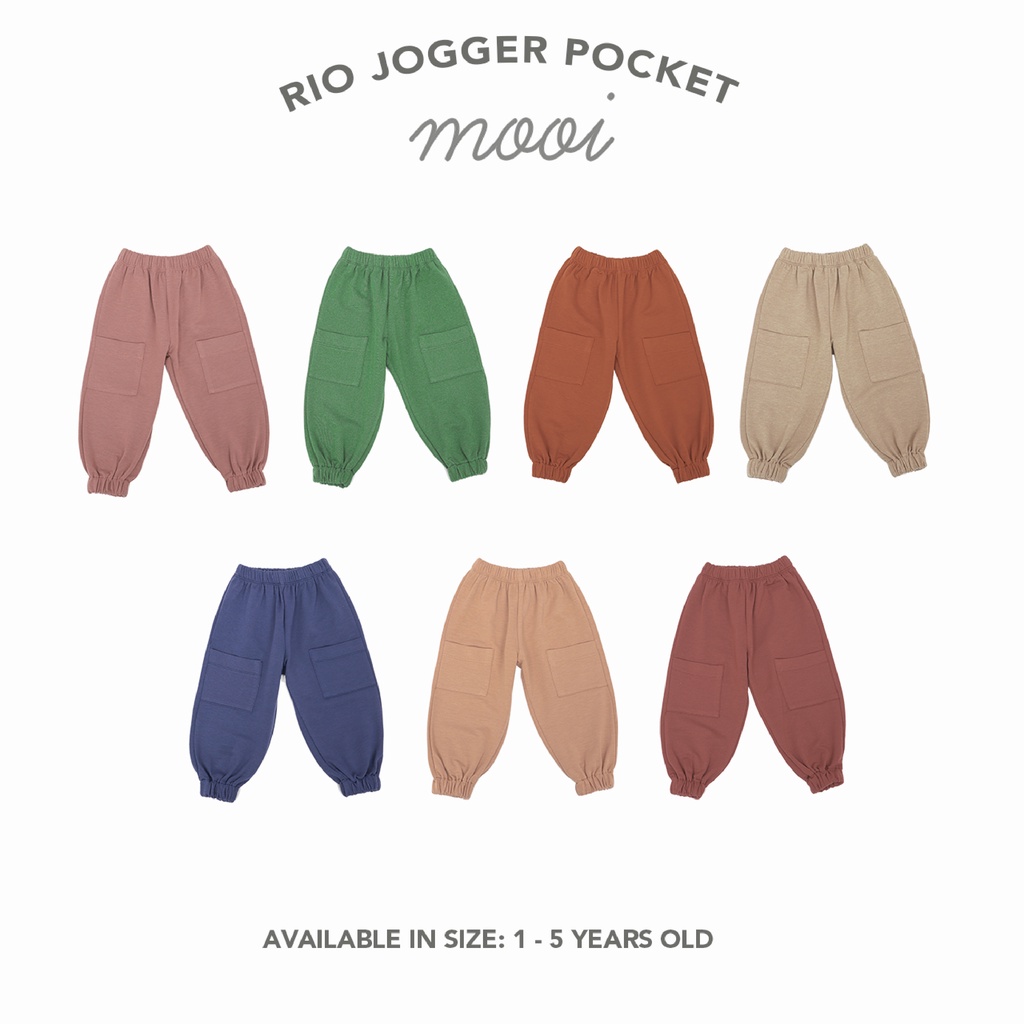 PROMO 7.7 PROMO BAJU LEBARAN MURAHMOOI RIO JOGGER POCKET CELANA JOGGER ANAK CELANA PANJANG JOGGER KANTONG ANAK 1-5 TAHUN