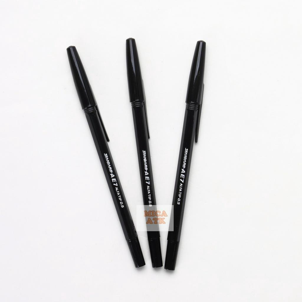 

STANDARD AE7 Pulpen 0.5mm Super Smooth Hitam [ PCS ]