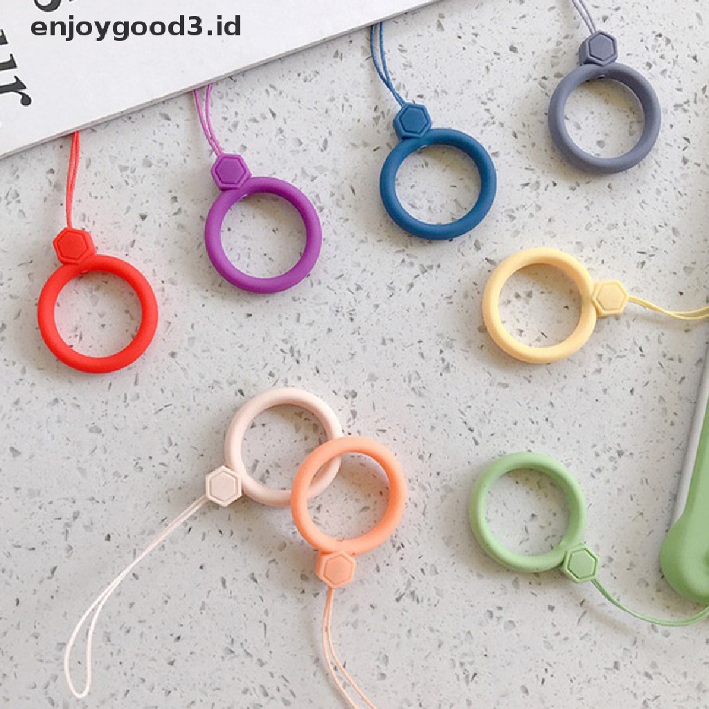 [Rready Stock] lanyard Ponsel Lucu Cincin Silikon ring Aksesoris Ponsel U disk (ID)