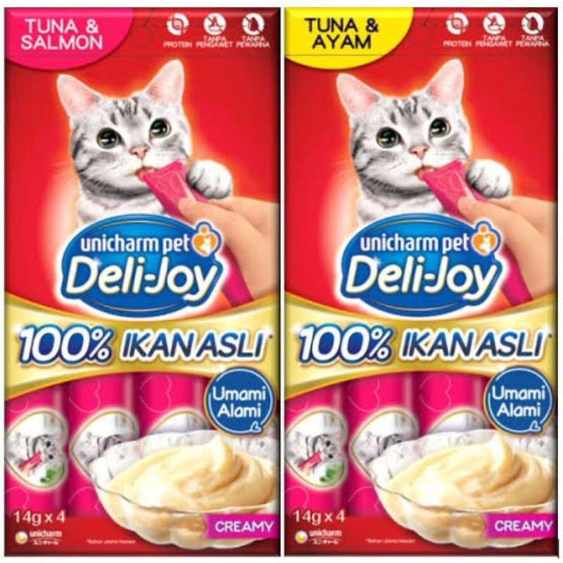 Unicharm Pet - Deli Joy - Snack Kucing 56 Gram - 1 Pack isi 4pcs