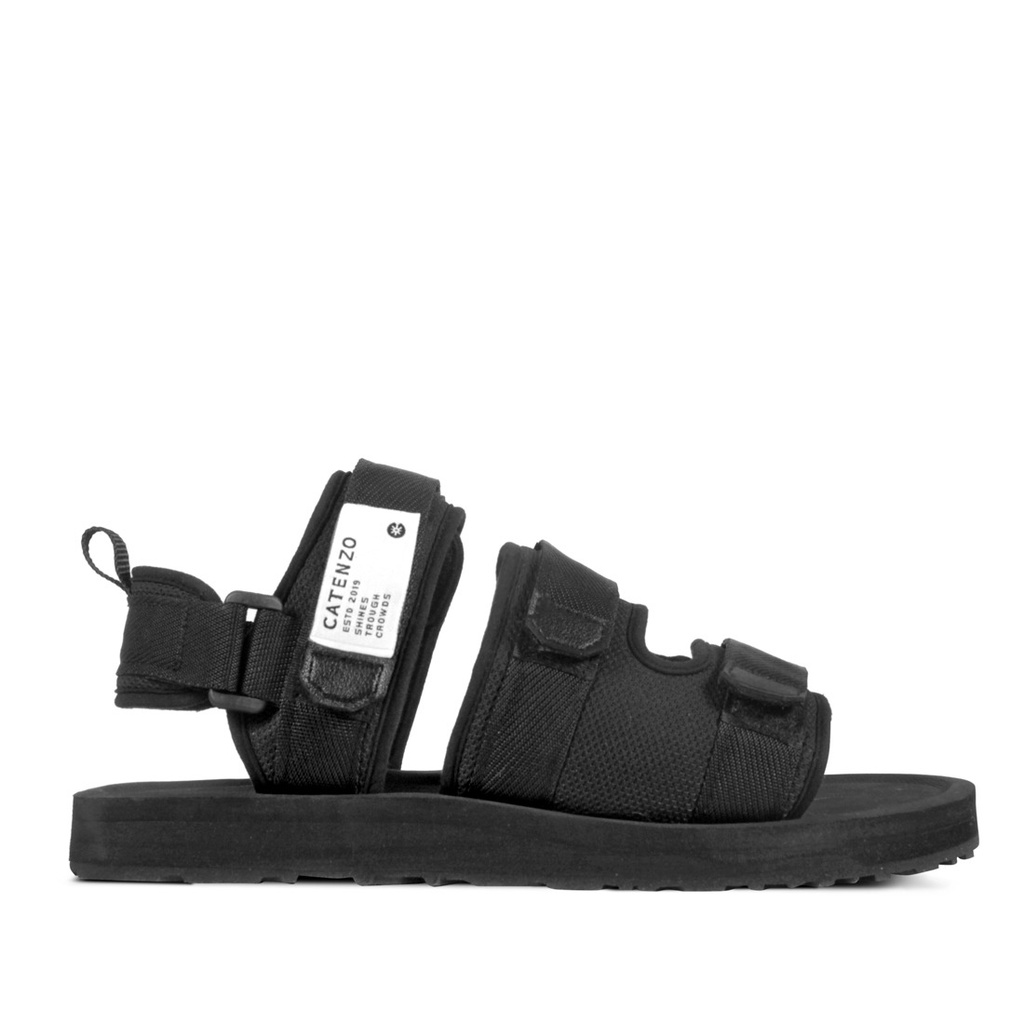 Sandal Gunung Traveling Pria Wanita Sandal Umrah Haji Garfield Full Black Urban x CTZ C9