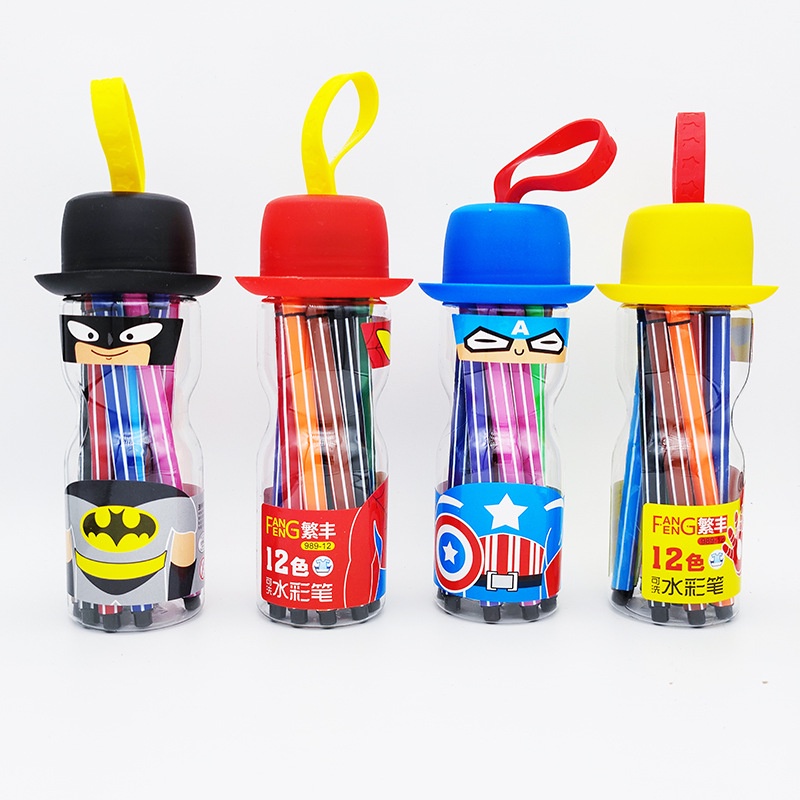 [MTOYS] Spidol Warna Warni Cair isi 12 Pcs &amp; 24 Pcs Lucu Dan Simpel - JT0005