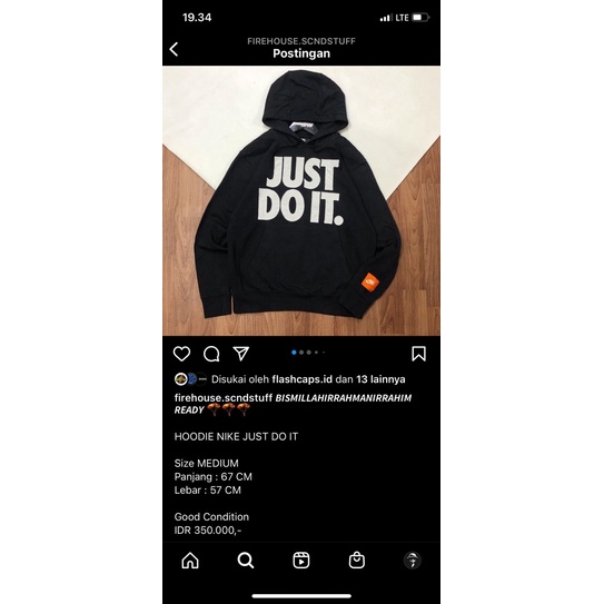 Hoodie Nike Just Do It Second