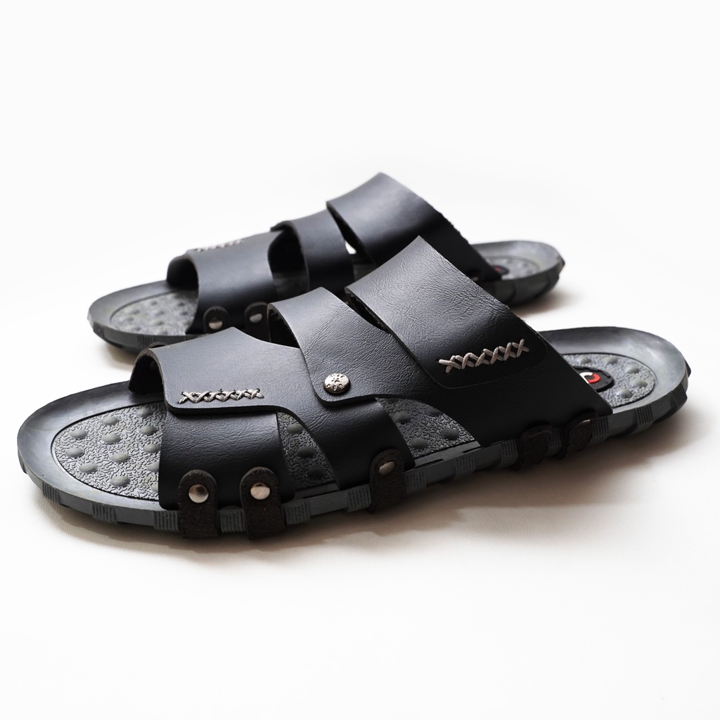 JEDDI [AMAZON 403 NEW] Sandal Selop Pria Elastis Sandal Slide Pria Sandal Pria Ringan