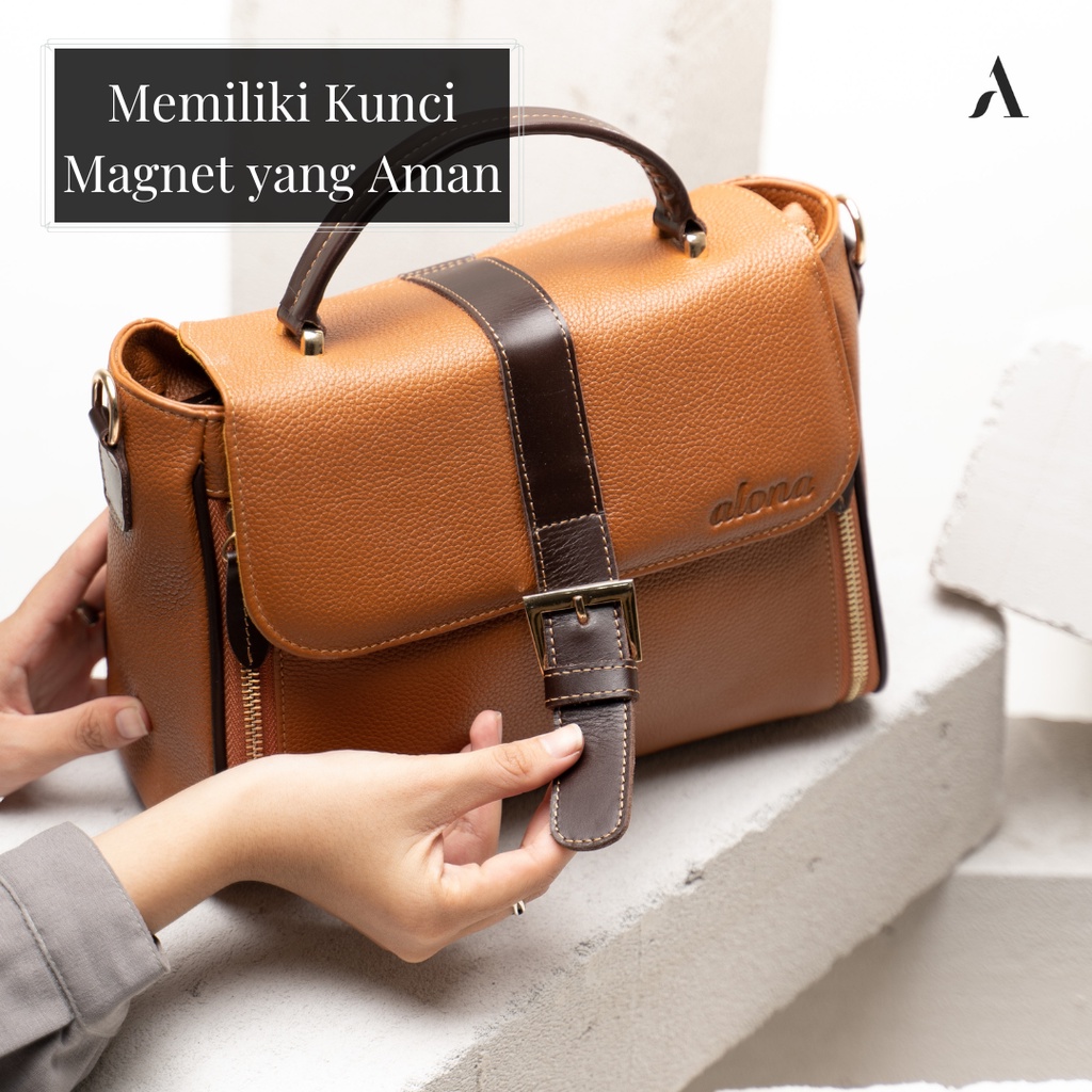 Tas Wanita Slingbag Shoulder PAMELA Bag Terbaru Bahan Kulit Sapi Asli 100% Original Bergaransi