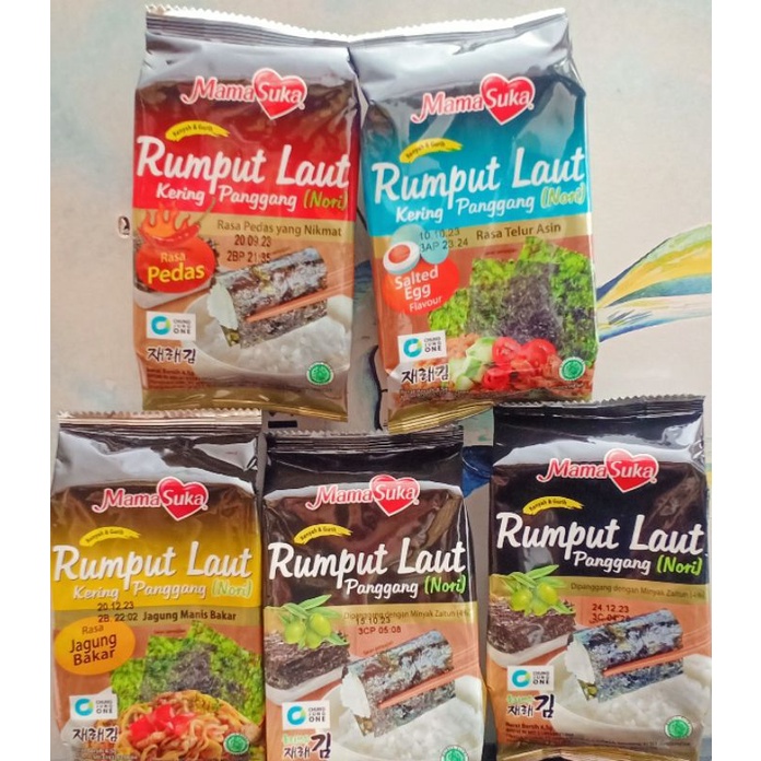 

RUMPUT LAUT PANGGANG (NORI YANG PAK) MAMASUKA 4,5 GR