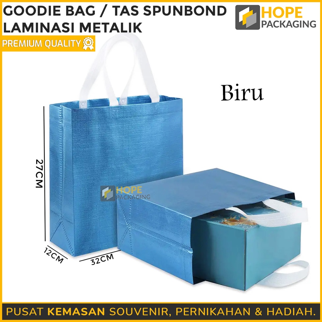 Goodie Bag Glossy / Tas Spunbond laminasi Metalik / tas glossy serbaguna / souvenir bag