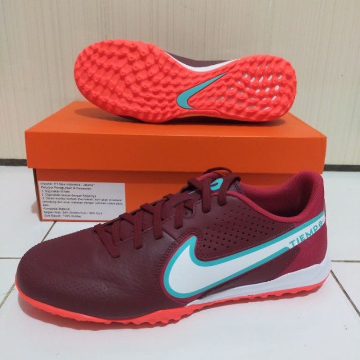 SEPATU FUTSAL NIKE TIEMPO LEGEND 9 ACADEMY TURF TEAM RED