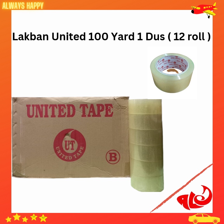 

Lakban United 100 meter 1 dus 12 roll Lem Murah berkualitas