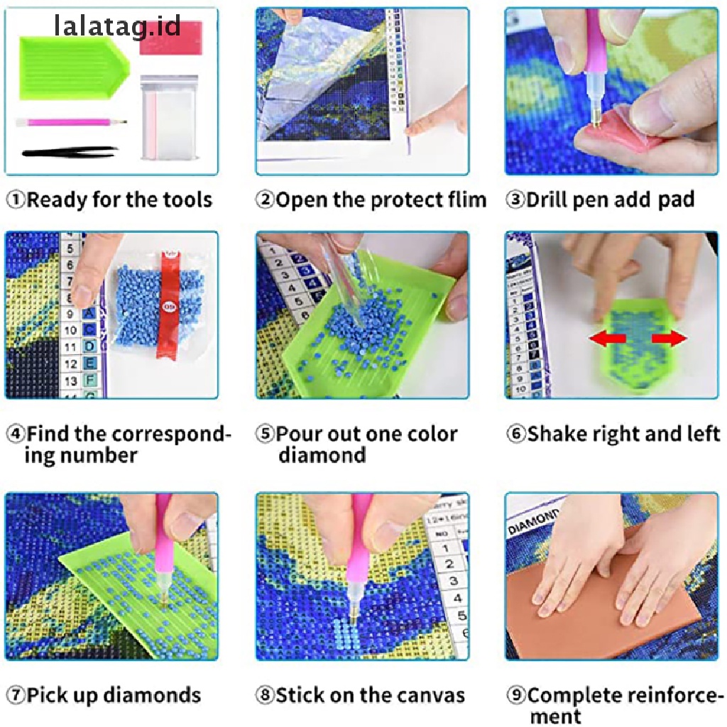 [lalatag] Full Bor 5D Diamond Paing Starry Night Diamond Pager Untuk Dekorasi Dinding [ID]