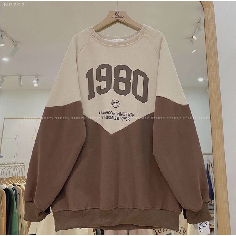 1980 COMBIE CREWNECK SWEATER WANITA PRIA UNISEX 1980 BAHAN FLEECE