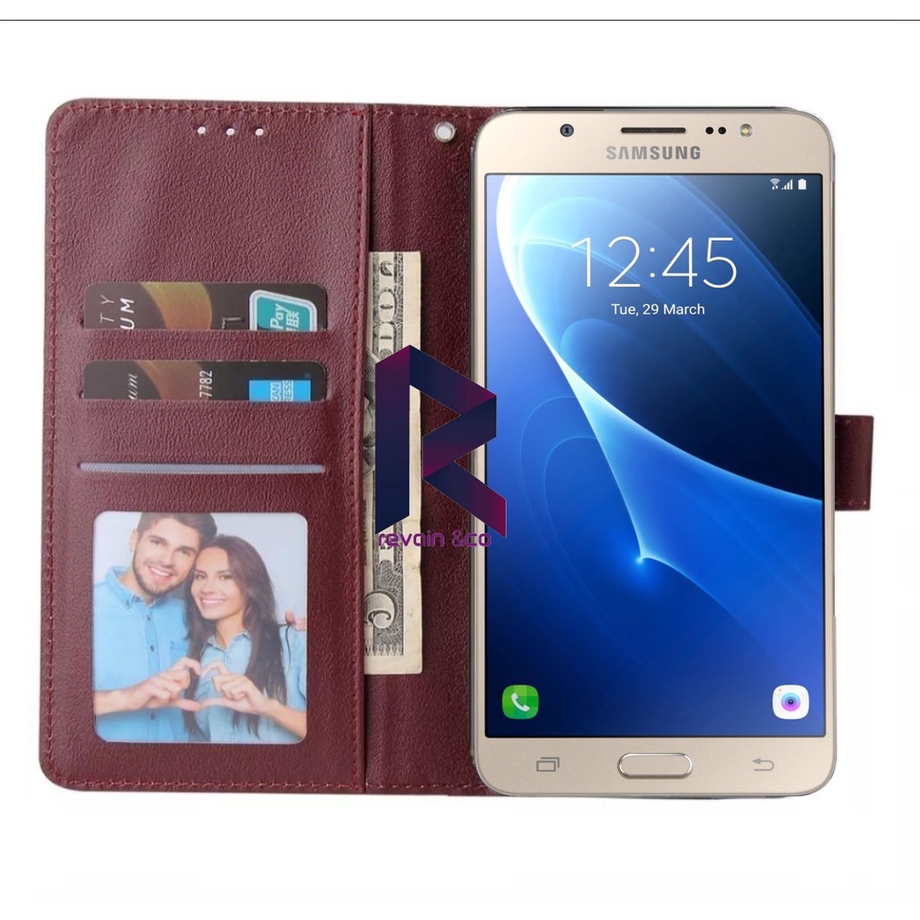 CASE SAMSUNG J7 FLIP WALLET LEATHER KULIT PREMIUM SARUNG BUKA TUTUP KESING HP FLIP CASE SAMSUNG J7