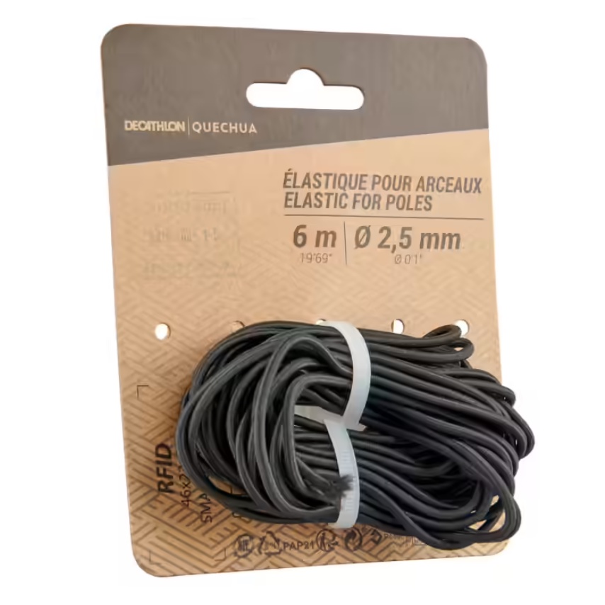 QUECHUA Tali Elastis Untuk Tiang Tenda 6 Meter Camping