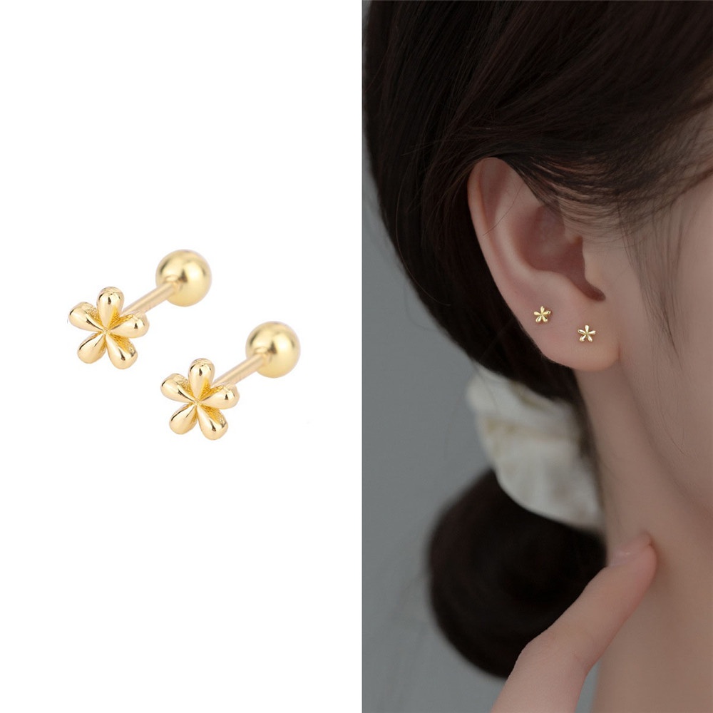 [COD Tangding] Indah Sederhana Anting Bunga Wanita Gadis Lucu Studs Earring Perhiasan Aksesoris