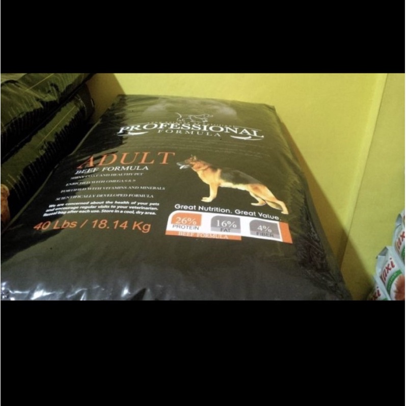 Grab Gojek Professional Dog Food Beef Formula Adult 18,14kg Dog food