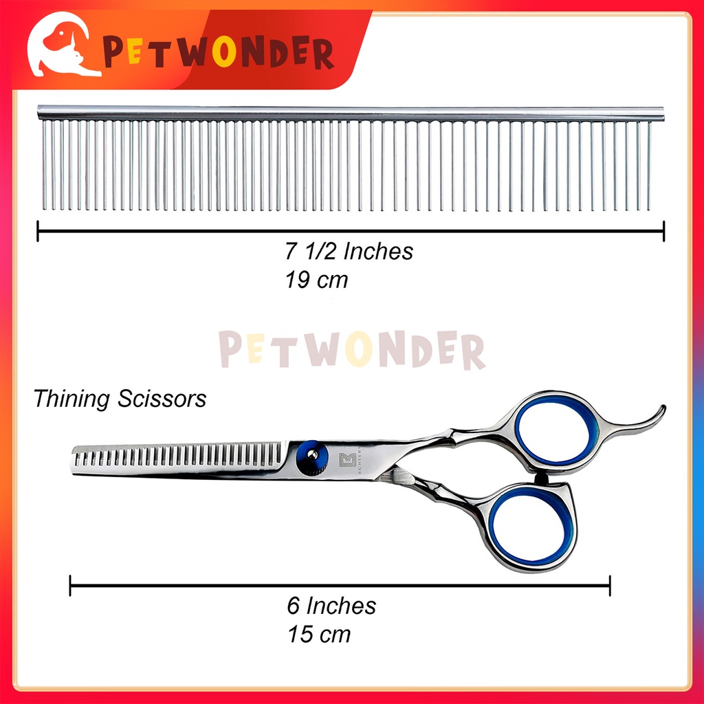 READY Grooming Gunting Hewann Profesional Stainless Steel Cat Grooming Gunting Set Anjing Grooming