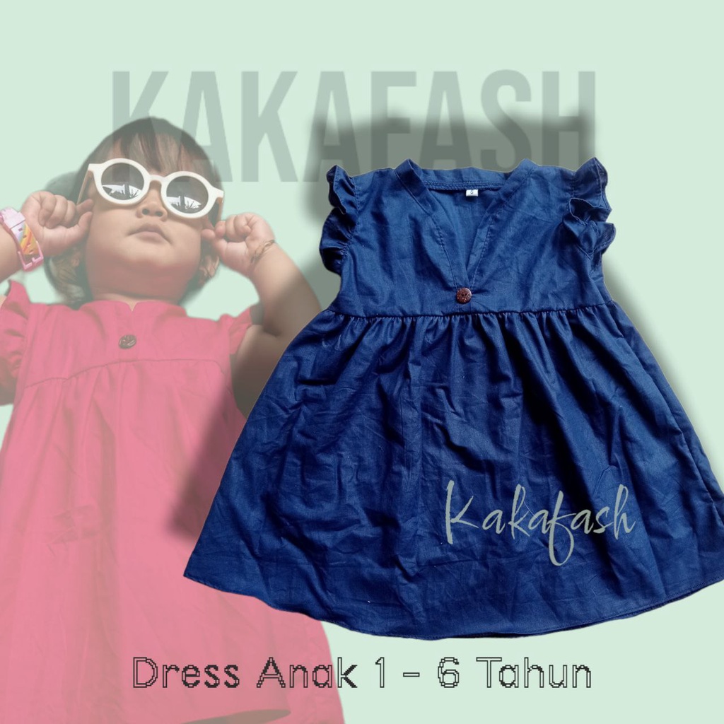 mini dress anak - midi dress balita, khandza dress baby , dress anak 1-6tahun
