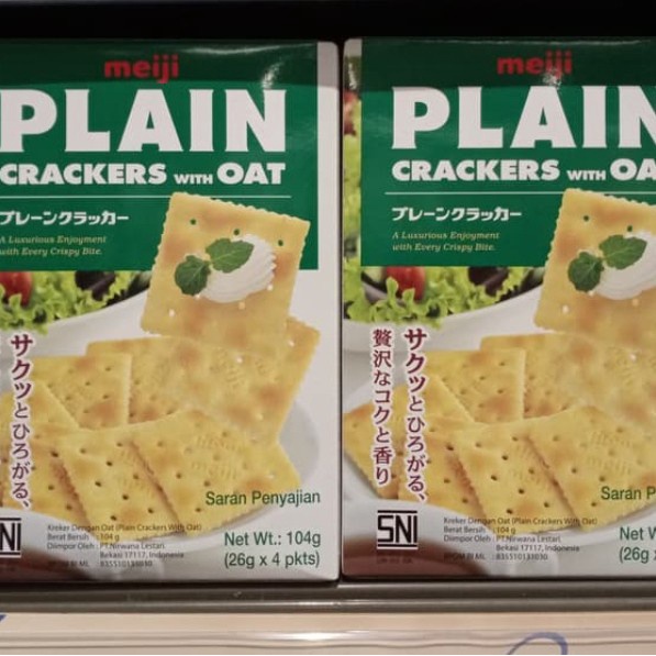 

Meiji plain oat crackers 104gr