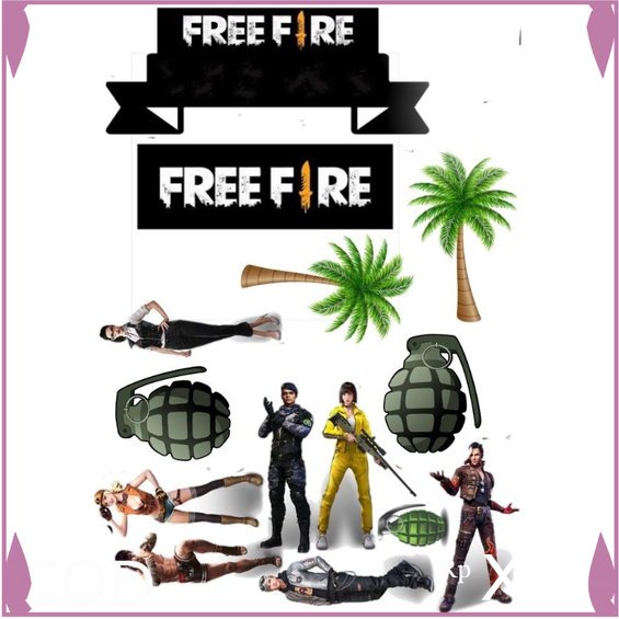 Topper cake Free Fire Ff  baner kue ultah Toko_Renata