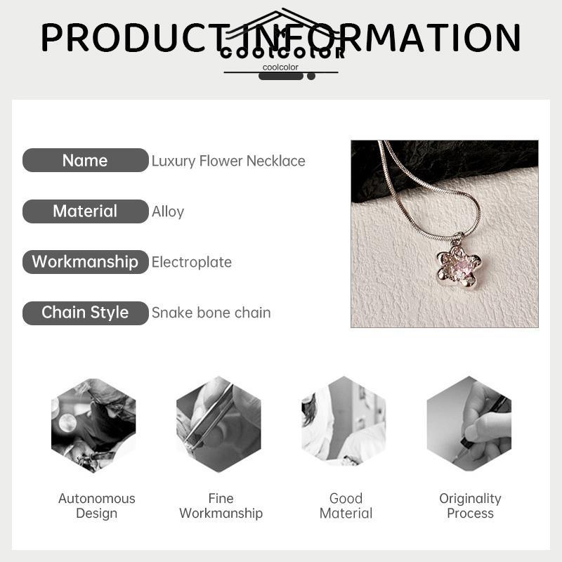 COD❤️Kalung Bunga Rantai Klavikula Mewah Sense Light Desain Canggih Wanita- cl