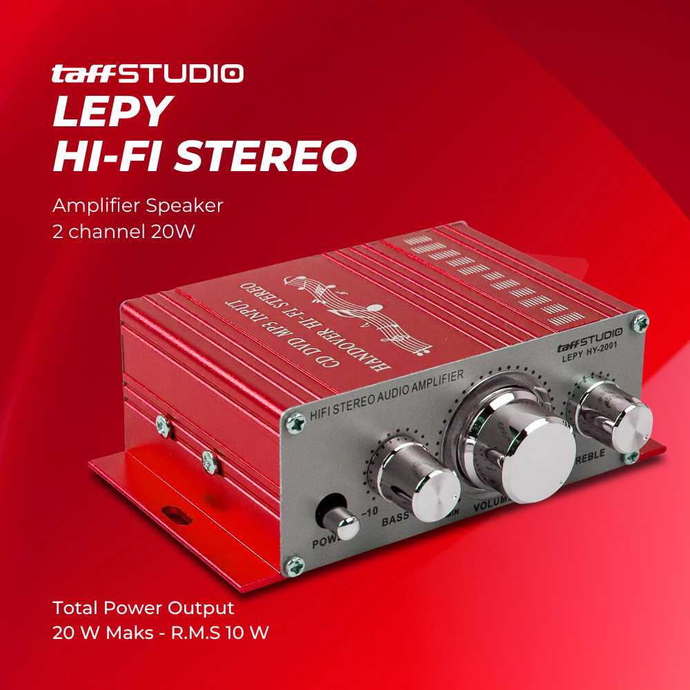 TaffSTUDIO Lepy Hi-Fi Stereo Amplifier Speaker 2 channel 20W - HY-2001