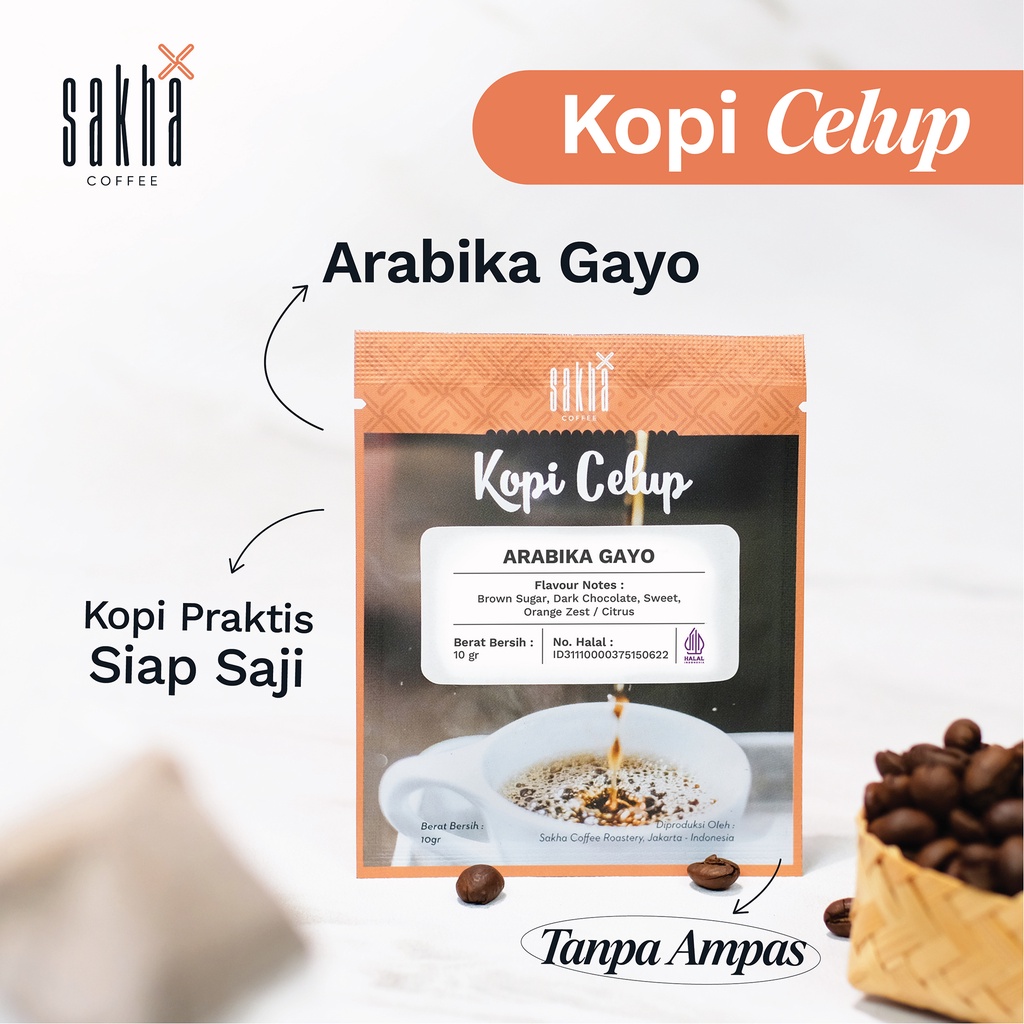 Kopi Celup Arabika Gayo Aceh Asli Murni Tanpa Ampas Tanpa Gula Coffe Instan