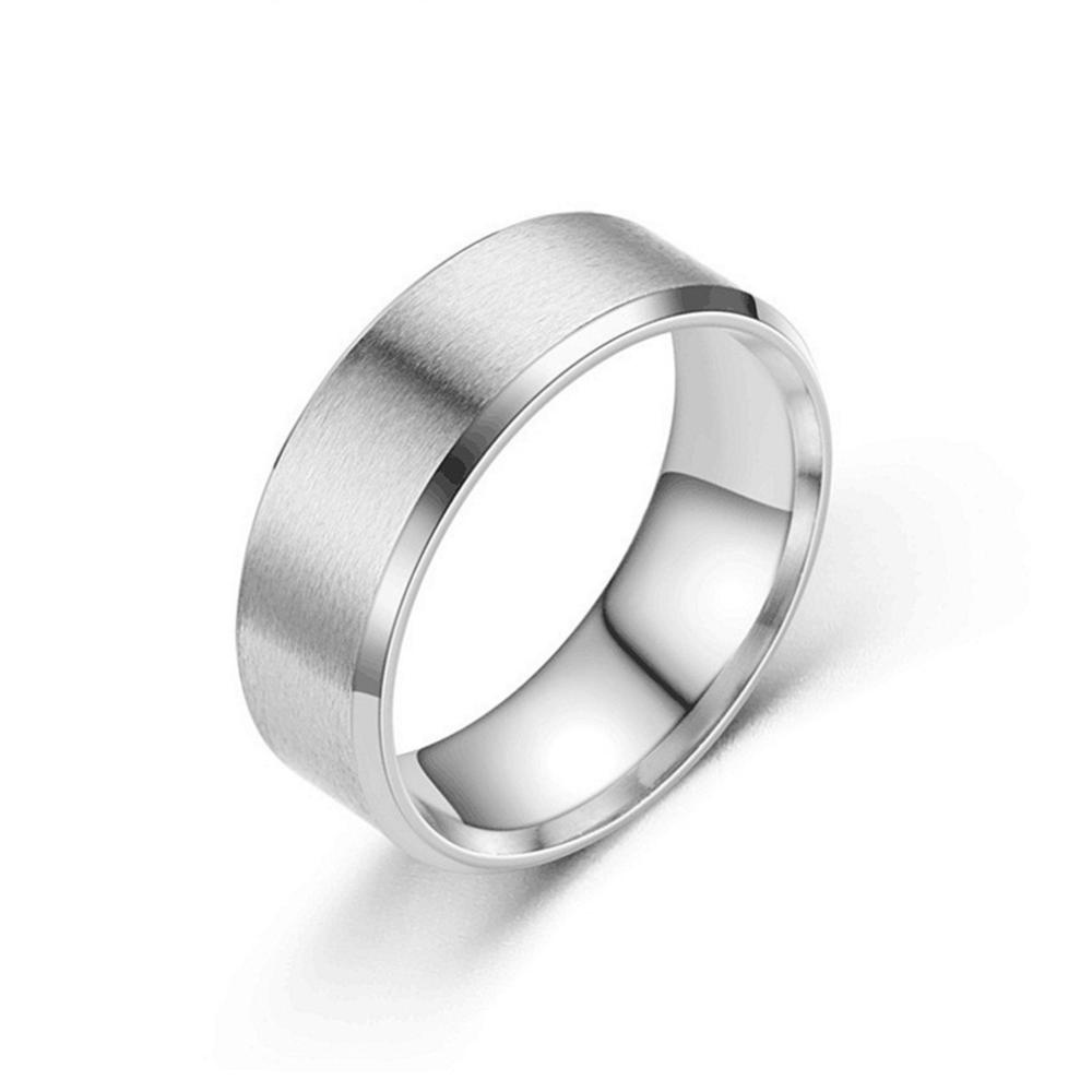 Timekey 6/8mm Desain Sederhana Titanium Stainless Steel Cincin Kasual Jari Perhiasan Halus Kekasih Pasangan Cincin Untuk Wanita Pria Pernikahan Band K6R4