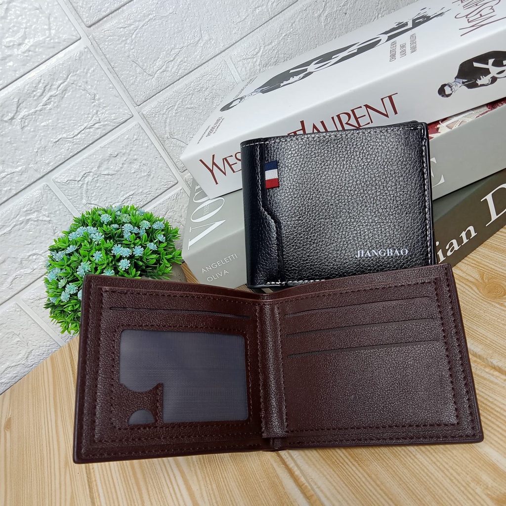 CYS Dompet Lipat Pria Import Terkini Dompet Cowok Kulit PU Dompet Lipat Fashion Casual Laki - Laki Kekinian Termurah D96