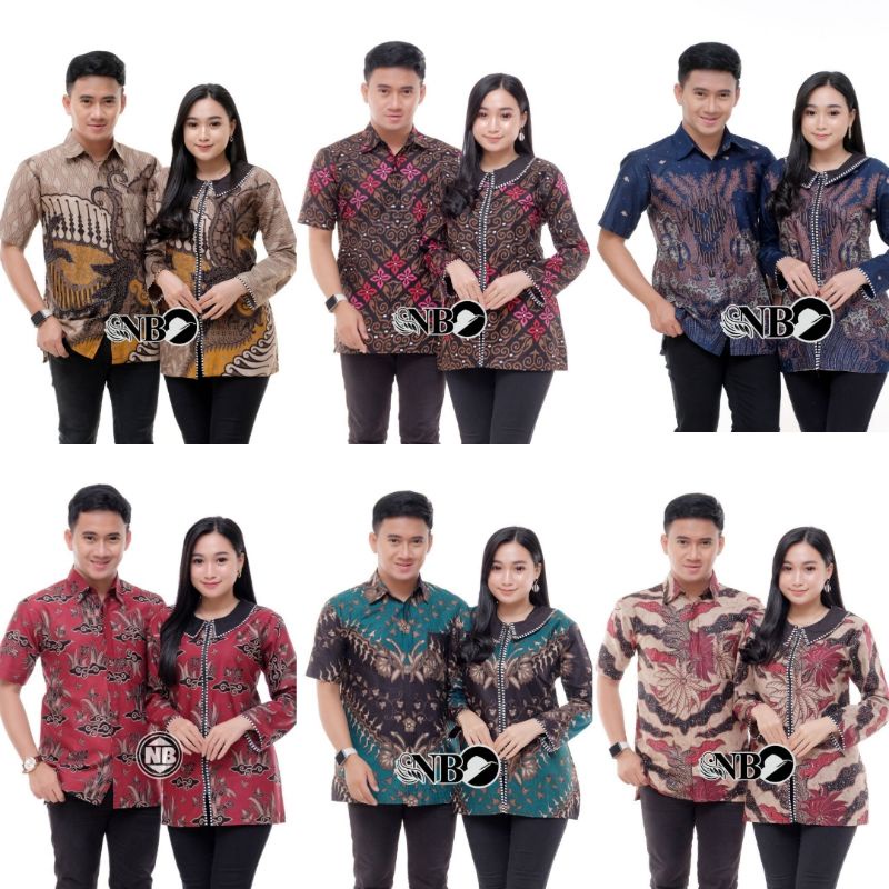 Maura Couple - Sania Ruffle Batik Couple Ori Ndoro Jowi Garansi Termurah Shopee - BATIK MODERN SOLO