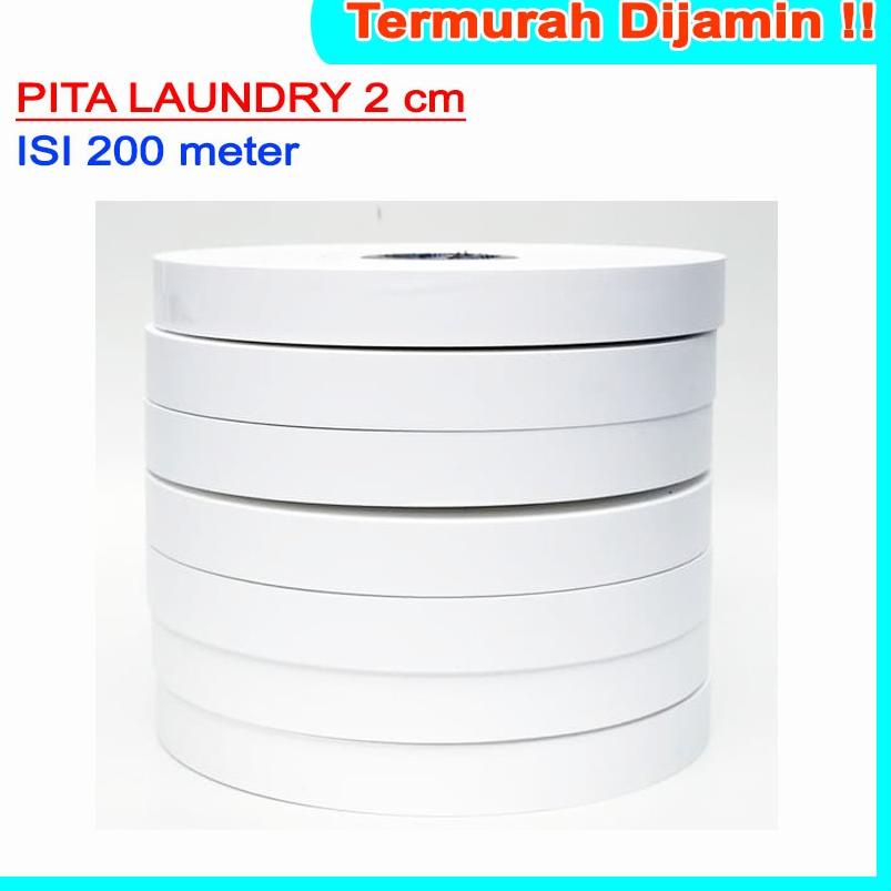 

6TD PITA LAUNDRY TAFFETA LABEL PENANDA ROLL KAIN KERTAS 20 mm 2 cm 200 meter ←Ready Stok