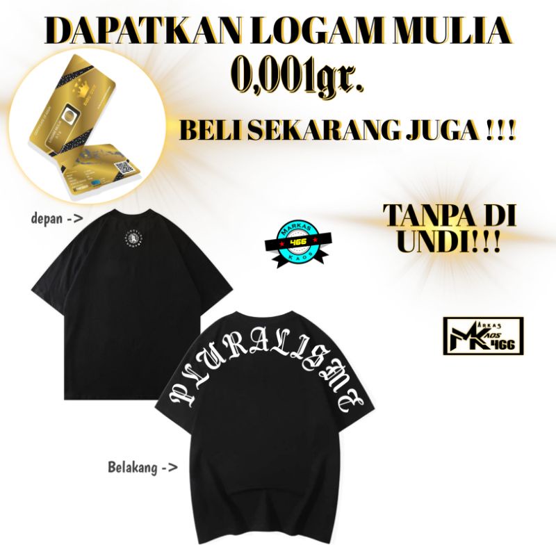 BAYAR DI TEMPAT || Kaos  PLURALISME  | Baju  Satanic | T-shirt Pluralisme