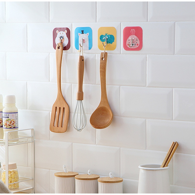 ⭐𝐈𝐇𝐒 𝟑𝟎𝟏 𝐋𝐚𝐦𝐩𝐮𝐧𝐠⭐️Gantungan Hook Cartoon Tempel Hook Ajaib Aksesori Kamar Mandi Dapur Kait Dipasang Dinding