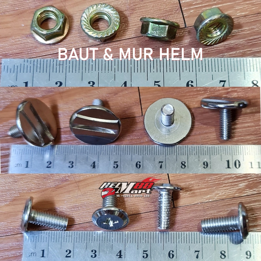 Baut Helm Universal Mur Helm - Kunci Helm Baut Besi Helm