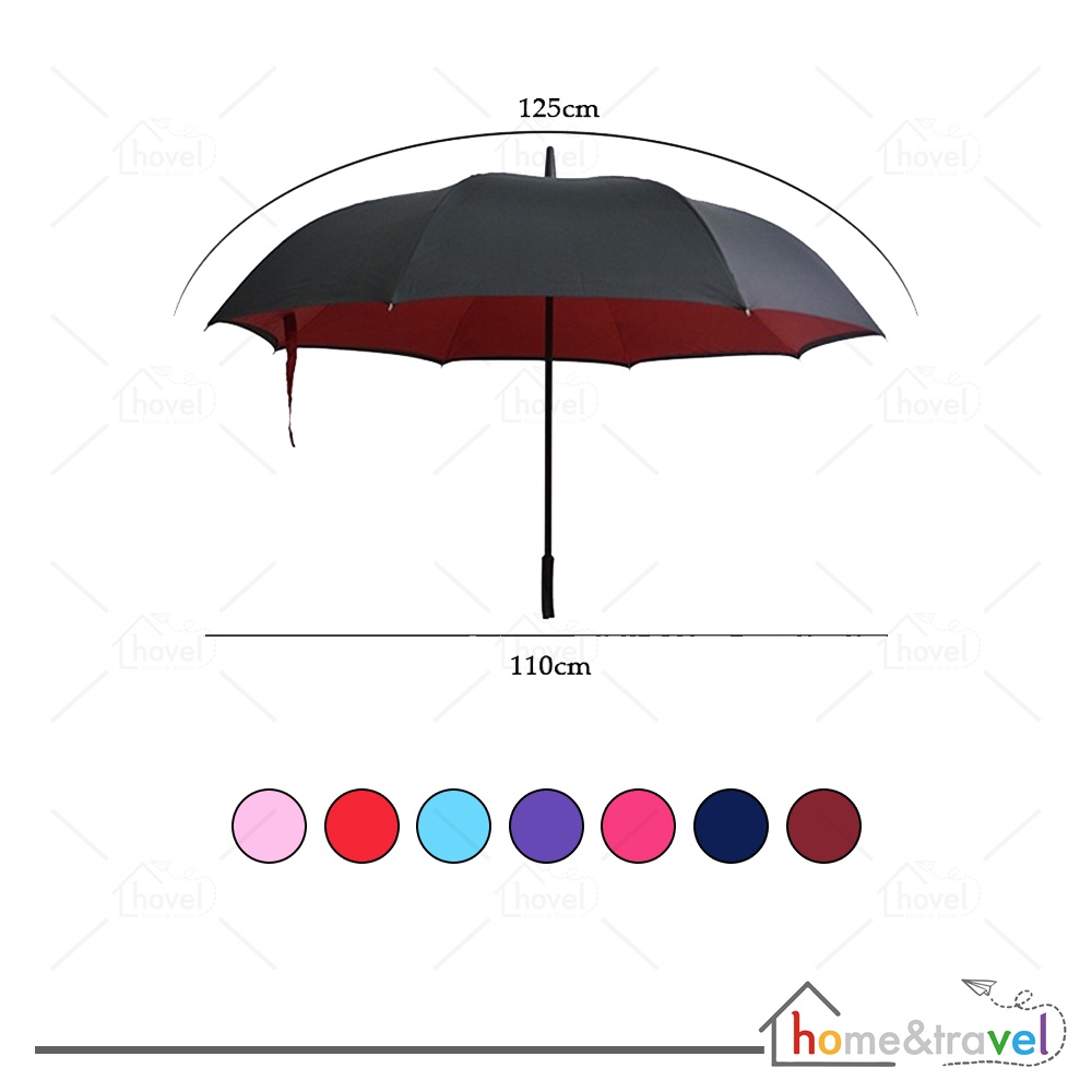 HOVELSHOP Payung Terbalik Polos Kazbrella Gagang C Upside Down Umbrella